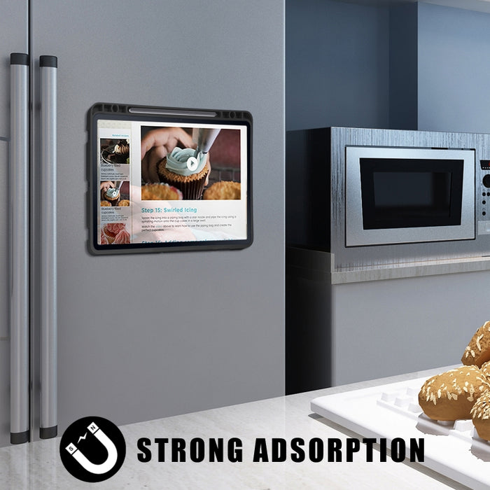 Estuche a prueba de golpes de cuero de PU con tapa horizontal plegable múltiple con textura de tela con soporte y función de reposo / activación