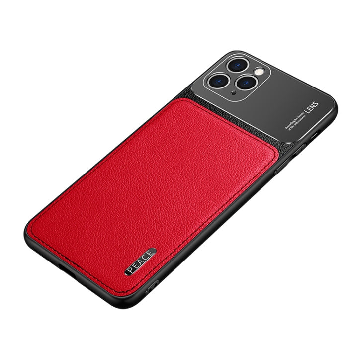 Estuche protector de textura de cuero y metal esmerilado