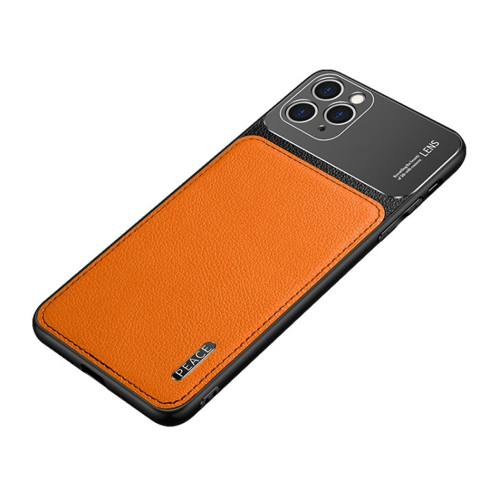 Estuche protector de textura de cuero y metal esmerilado