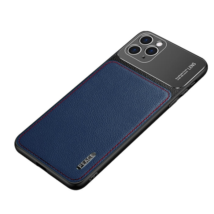 Estuche protector de textura de cuero y metal esmerilado