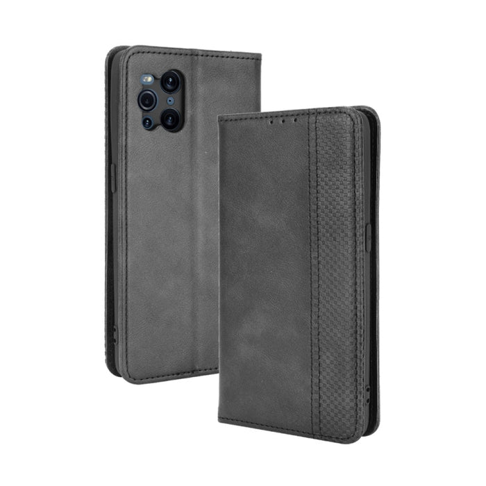 Hebilla magnética Retro Crazy Horse Texture Funda de cuero con tapa horizontal con soporte y ranuras para tarjetas y marco de fotos, For OPPO Find X3 / Find X3 Pro, For OPPO Reno5 Pro Plus / Find X3 Neo, For Xiaomi Redmi Note 10 4G / Note 10S          ...