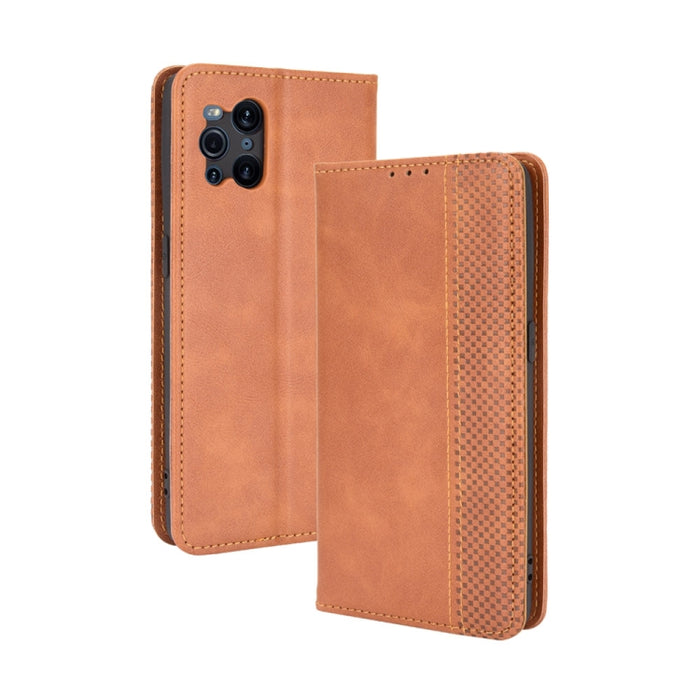 Hebilla magnética Retro Crazy Horse Texture Funda de cuero con tapa horizontal con soporte y ranuras para tarjetas y marco de fotos, For OPPO Find X3 / Find X3 Pro, For OPPO Reno5 Pro Plus / Find X3 Neo, For Xiaomi Redmi Note 10 4G / Note 10S          ...