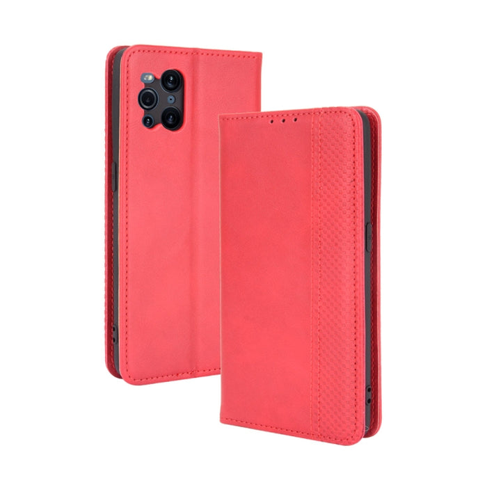 Hebilla magnética Retro Crazy Horse Texture Funda de cuero con tapa horizontal con soporte y ranuras para tarjetas y marco de fotos, For OPPO Find X3 / Find X3 Pro, For OPPO Reno5 Pro Plus / Find X3 Neo, For Xiaomi Redmi Note 10 4G / Note 10S          ...