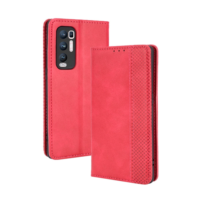 Hebilla magnética Retro Crazy Horse Texture Funda de cuero con tapa horizontal con soporte y ranuras para tarjetas y marco de fotos, For OPPO Find X3 / Find X3 Pro, For OPPO Reno5 Pro Plus / Find X3 Neo, For Xiaomi Redmi Note 10 4G / Note 10S          ...