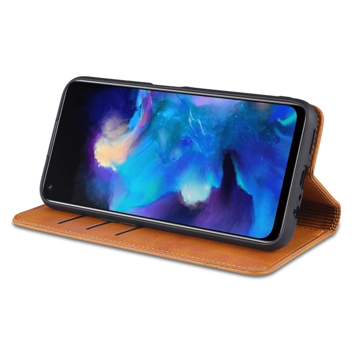 AZNS Estuche de cuero con tapa horizontal con textura de becerro magnético con ranuras para tarjetas y soporte y billetera, For OPPO A93 (5G), For OPPO A74 (5G), For Xiaomi Redmi K40, For Xiaomi Redmi K40 Pro, For Xiaomi Poco F3, For Samsung Galaxy A32 4G