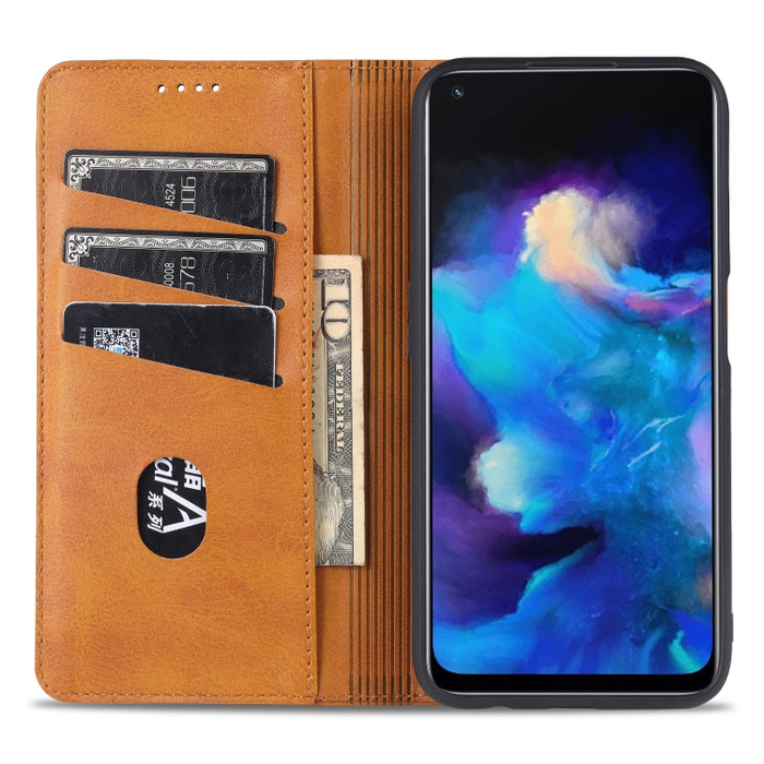 AZNS Estuche de cuero con tapa horizontal con textura de becerro magnético con ranuras para tarjetas y soporte y billetera, For OPPO A93 (5G), For OPPO A74 (5G), For Xiaomi Redmi K40, For Xiaomi Redmi K40 Pro, For Xiaomi Poco F3, For Samsung Galaxy A32 4G