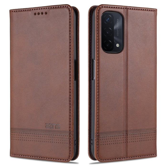 AZNS Estuche de cuero con tapa horizontal con textura de becerro magnético con ranuras para tarjetas y soporte y billetera, For OPPO A93 (5G), For OPPO A74 (5G), For Xiaomi Redmi K40, For Xiaomi Redmi K40 Pro, For Xiaomi Poco F3, For Samsung Galaxy A32 4G