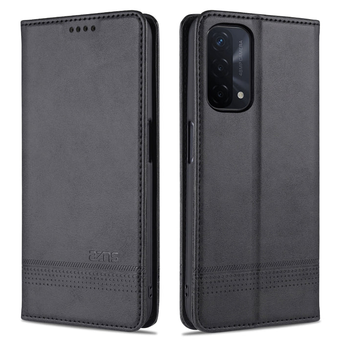 AZNS Estuche de cuero con tapa horizontal con textura de becerro magnético con ranuras para tarjetas y soporte y billetera, For OPPO A93 (5G), For OPPO A74 (5G), For Xiaomi Redmi K40, For Xiaomi Redmi K40 Pro, For Xiaomi Poco F3, For Samsung Galaxy A32 4G