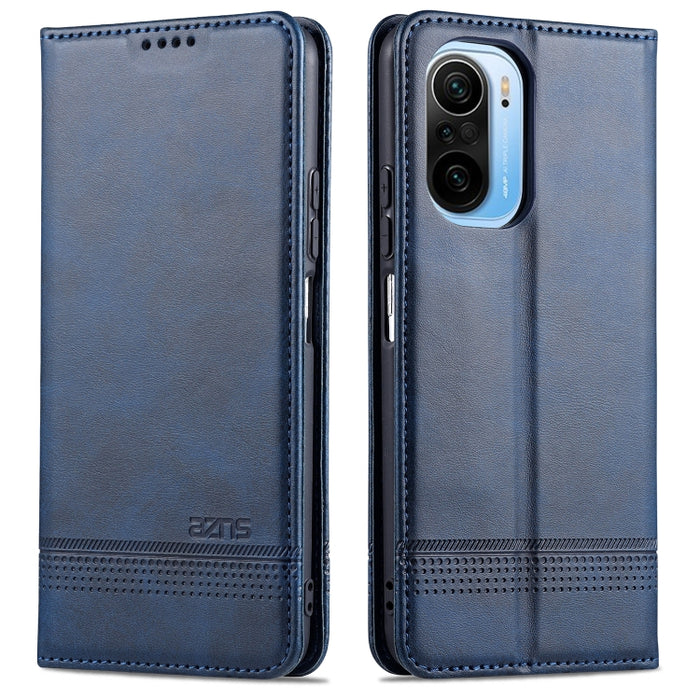 AZNS Estuche de cuero con tapa horizontal con textura de becerro magnético con ranuras para tarjetas y soporte y billetera, For OPPO A93 (5G), For OPPO A74 (5G), For Xiaomi Redmi K40, For Xiaomi Redmi K40 Pro, For Xiaomi Poco F3, For Samsung Galaxy A32 4G