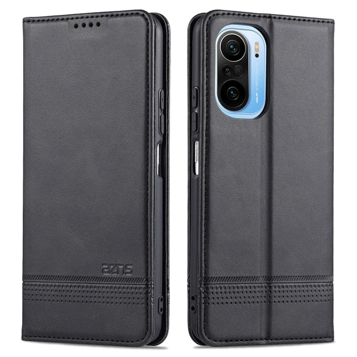 AZNS Estuche de cuero con tapa horizontal con textura de becerro magnético con ranuras para tarjetas y soporte y billetera, For OPPO A93 (5G), For OPPO A74 (5G), For Xiaomi Redmi K40, For Xiaomi Redmi K40 Pro, For Xiaomi Poco F3, For Samsung Galaxy A32 4G