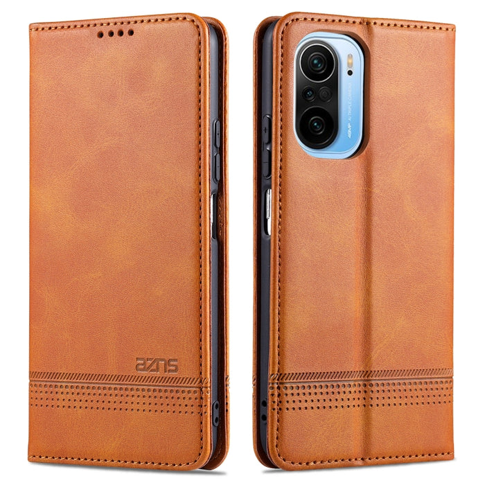 AZNS Estuche de cuero con tapa horizontal con textura de becerro magnético con ranuras para tarjetas y soporte y billetera, For OPPO A93 (5G), For OPPO A74 (5G), For Xiaomi Redmi K40, For Xiaomi Redmi K40 Pro, For Xiaomi Poco F3, For Samsung Galaxy A32 4G