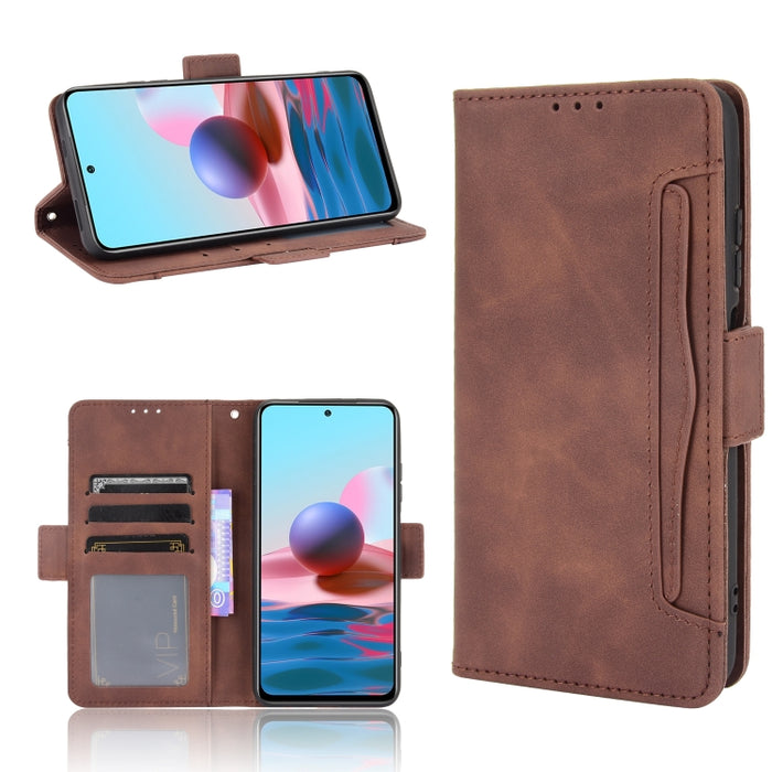 Estuche de cuero con tapa horizontal con patrón de piel de becerro con soporte y ranuras para tarjetas y marco de fotos, For Xiaomi Redmi Note 10 4G / Note 10S, For Xiaomi Redmi Note 10 Pro / Note 10 Pro Max, For Ulefone Note 11P                       ...