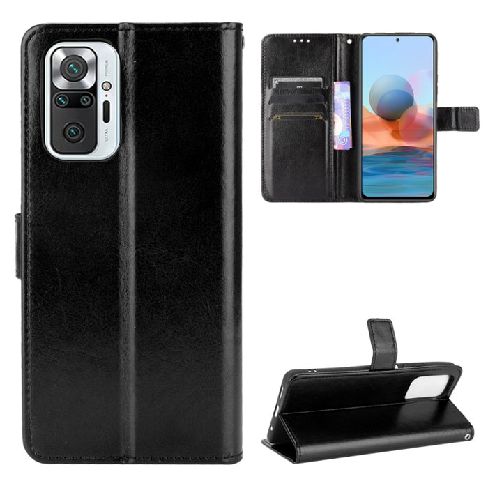 Retro Crazy Horse Texture Funda de cuero con tapa horizontal con soporte y ranuras para tarjetas y marco de fotos, For Xiaomi Redmi Note 10 4G / Note 10S, For Xiaomi Redmi Note 10 Pro / Note 10 Pro Max, For Xiaomi Mi 11 Lite 4G, For Xiaomi MI 11 Lite 5...
