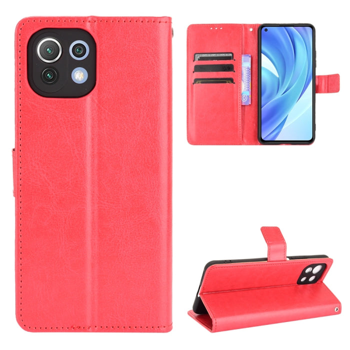 Retro Crazy Horse Texture Funda de cuero con tapa horizontal con soporte y ranuras para tarjetas y marco de fotos, For Xiaomi Redmi Note 10 4G / Note 10S, For Xiaomi Redmi Note 10 Pro / Note 10 Pro Max, For Xiaomi Mi 11 Lite 4G, For Xiaomi MI 11 Lite 5...