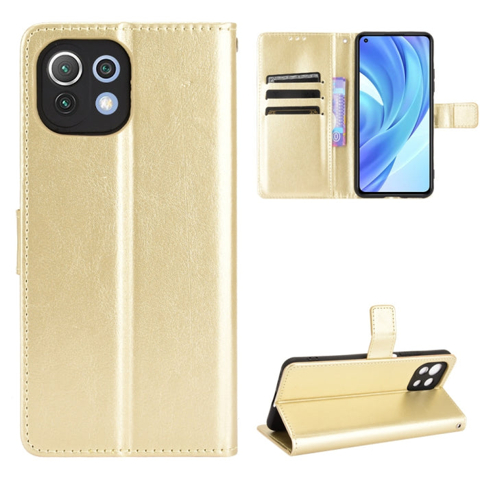 Retro Crazy Horse Texture Funda de cuero con tapa horizontal con soporte y ranuras para tarjetas y marco de fotos, For Xiaomi Redmi Note 10 4G / Note 10S, For Xiaomi Redmi Note 10 Pro / Note 10 Pro Max, For Xiaomi Mi 11 Lite 4G, For Xiaomi MI 11 Lite 5...