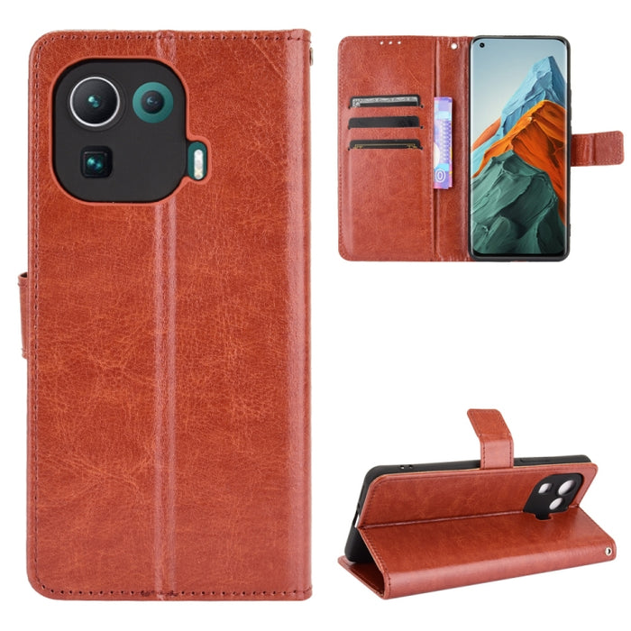 Retro Crazy Horse Texture Funda de cuero con tapa horizontal con soporte y ranuras para tarjetas y marco de fotos, For Xiaomi Redmi Note 10 4G / Note 10S, For Xiaomi Redmi Note 10 Pro / Note 10 Pro Max, For Xiaomi Mi 11 Lite 4G, For Xiaomi MI 11 Lite 5...