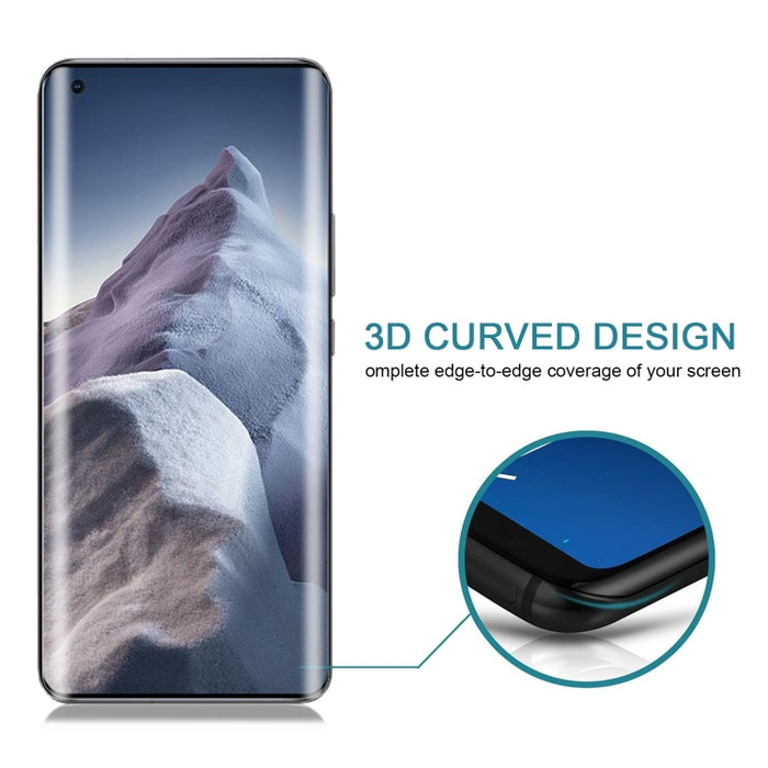 Película de vidrio templado de pantalla completa de borde curvo 3D, For Xiaomi Mi 11 Ultra (1 PC), For Xiaomi Mi 11 Pro (1 PC)