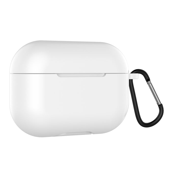 Estuche protector de auriculares de silicona de color sólido para AirPods 3, con gancho