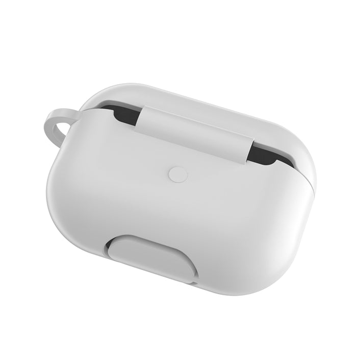 Estuche protector de auriculares de silicona de color sólido para AirPods 3, con gancho