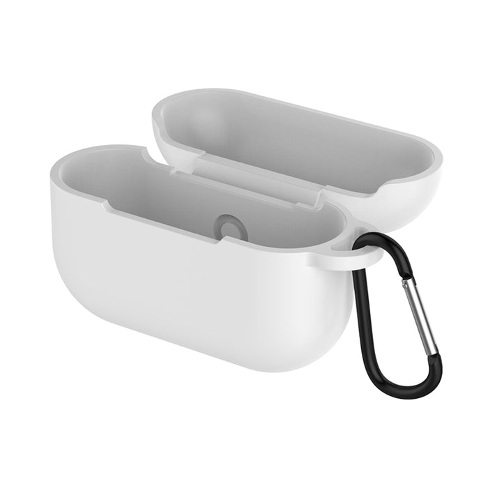 Estuche protector de auriculares de silicona de color sólido para AirPods 3, con gancho