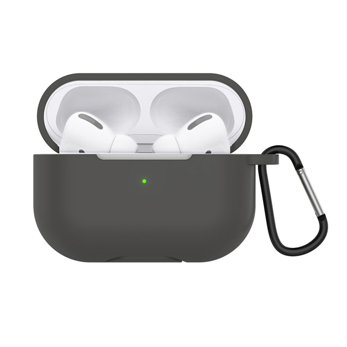 Estuche protector de auriculares de silicona de color sólido para AirPods 3, con gancho