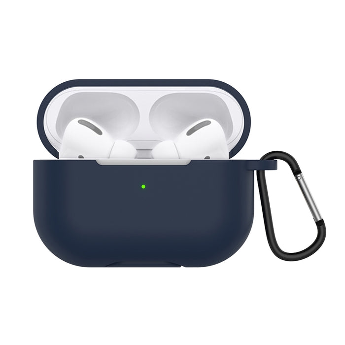Estuche protector de auriculares de silicona de color sólido para AirPods 3, con gancho