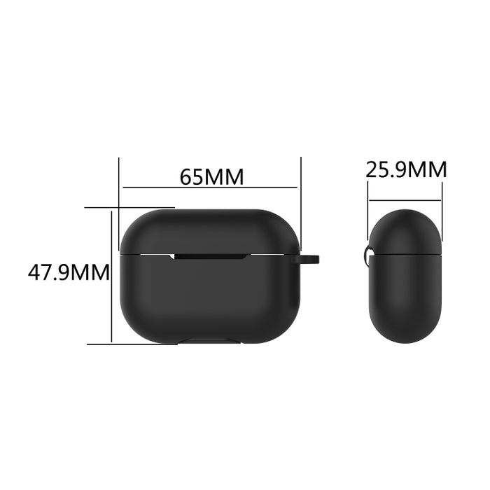 Estuche protector de auriculares de silicona de color sólido para AirPods 3, con gancho