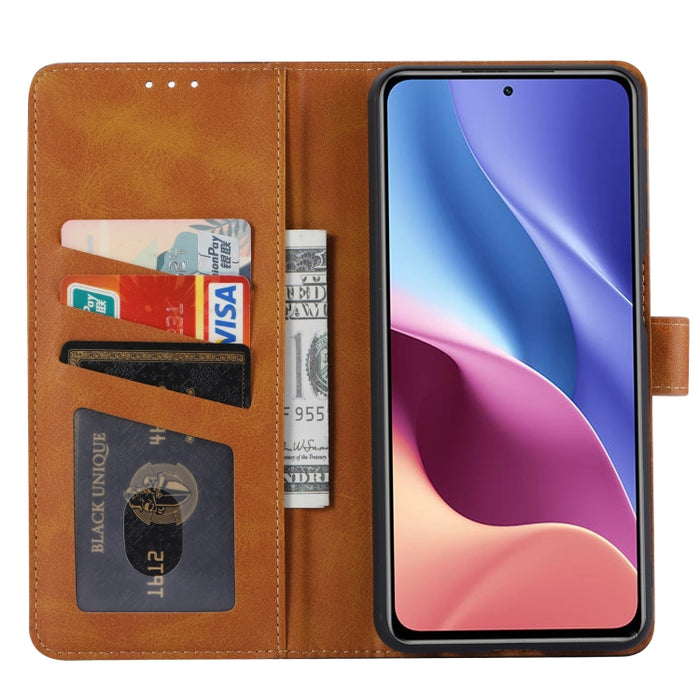 Estuche de cuero con tapa horizontal y cierre doble con textura de becerro con marco de fotos y soporte y ranuras para tarjetas y billetera, For Xiaomi Redmi K40 / K40 Pro, For Xiaomi Redmi Note 10 4G / Note 10S, For Xiaomi Redmi Note 10 Pro