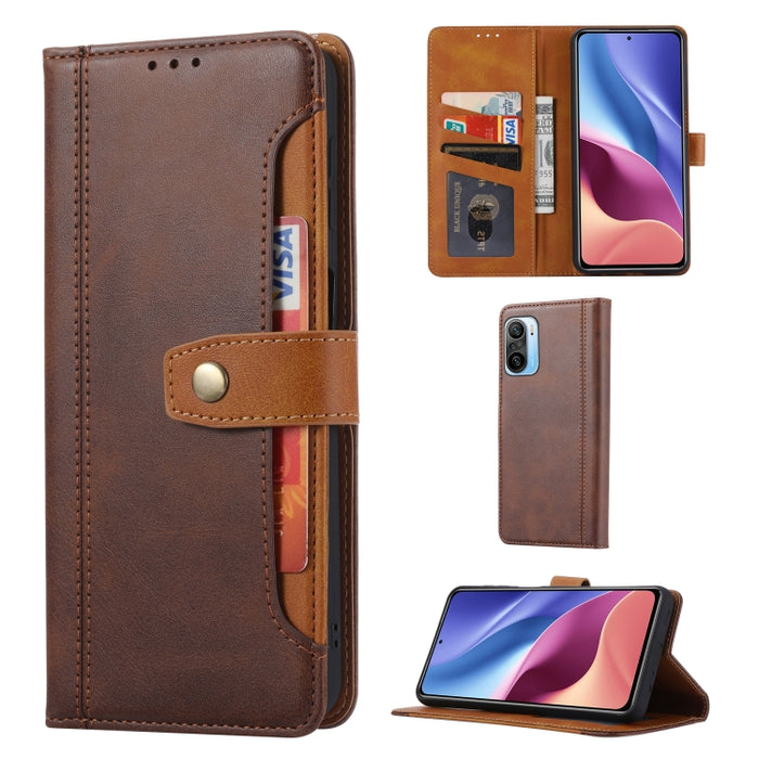 Estuche de cuero con tapa horizontal y cierre doble con textura de becerro con marco de fotos y soporte y ranuras para tarjetas y billetera, For Xiaomi Redmi K40 / K40 Pro, For Xiaomi Redmi Note 10 4G / Note 10S, For Xiaomi Redmi Note 10 Pro