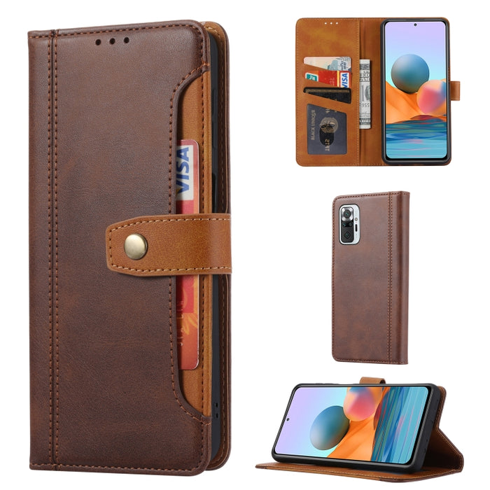 Estuche de cuero con tapa horizontal y cierre doble con textura de becerro con marco de fotos y soporte y ranuras para tarjetas y billetera, For Xiaomi Redmi K40 / K40 Pro, For Xiaomi Redmi Note 10 4G / Note 10S, For Xiaomi Redmi Note 10 Pro