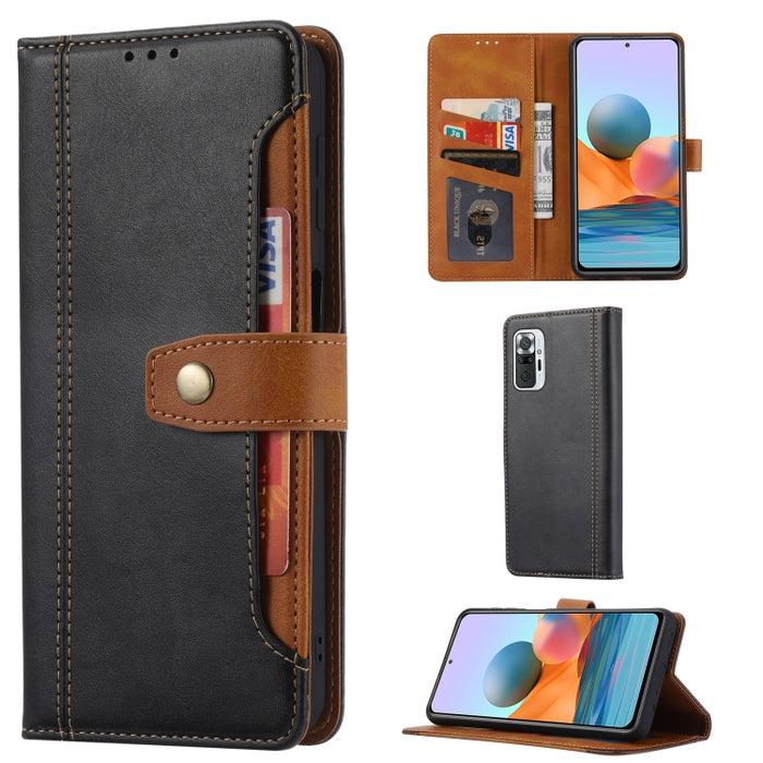 Estuche de cuero con tapa horizontal y cierre doble con textura de becerro con marco de fotos y soporte y ranuras para tarjetas y billetera, For Xiaomi Redmi K40 / K40 Pro, For Xiaomi Redmi Note 10 4G / Note 10S, For Xiaomi Redmi Note 10 Pro