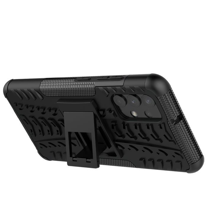 Estuche protector de TPU + PC a prueba de golpes con textura de neumático con soporte, For Samsung Galaxy A32 4G, For vivo Y20, For Xiaomi Redmi Note 10