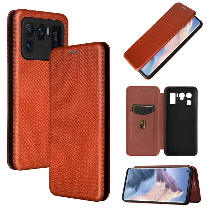 Textura de fibra de carbono Flip horizontal magnético TPU + PC + Funda de cuero PU con ranura para tarjeta, For Xiaomi Mi 11 Ultra, For Xiaomi Mi 11 Pro, For Xiaomi Mi 11 Lite, For Realme C21, For Oppo Find X3 / X3 Pro