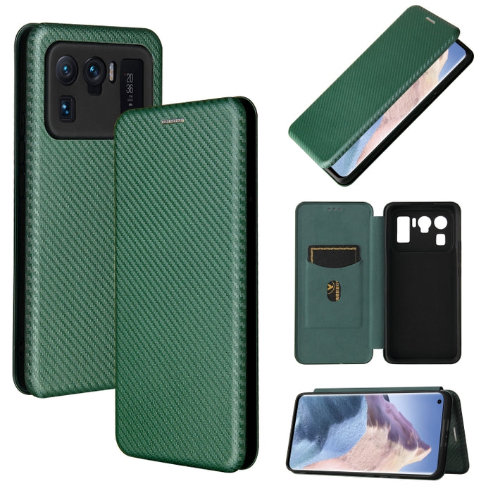 Textura de fibra de carbono Flip horizontal magnético TPU + PC + Funda de cuero PU con ranura para tarjeta, For Xiaomi Mi 11 Ultra, For Xiaomi Mi 11 Pro, For Xiaomi Mi 11 Lite, For Realme C21, For Oppo Find X3 / X3 Pro