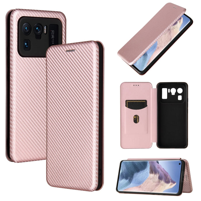 Textura de fibra de carbono Flip horizontal magnético TPU + PC + Funda de cuero PU con ranura para tarjeta, For Xiaomi Mi 11 Ultra, For Xiaomi Mi 11 Pro, For Xiaomi Mi 11 Lite, For Realme C21, For Oppo Find X3 / X3 Pro