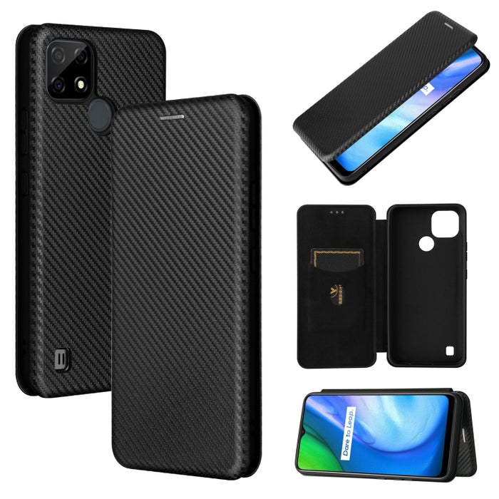 Textura de fibra de carbono Flip horizontal magnético TPU + PC + Funda de cuero PU con ranura para tarjeta, For Xiaomi Mi 11 Ultra, For Xiaomi Mi 11 Pro, For Xiaomi Mi 11 Lite, For Realme C21, For Oppo Find X3 / X3 Pro