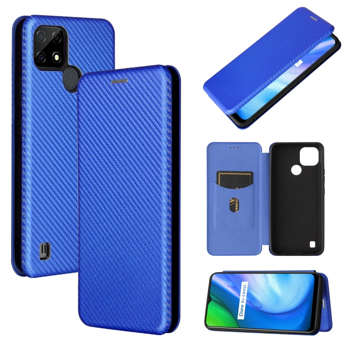 Textura de fibra de carbono Flip horizontal magnético TPU + PC + Funda de cuero PU con ranura para tarjeta, For Xiaomi Mi 11 Ultra, For Xiaomi Mi 11 Pro, For Xiaomi Mi 11 Lite, For Realme C21, For Oppo Find X3 / X3 Pro