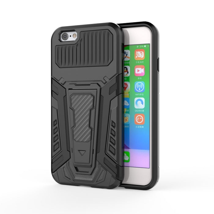 War Chariot Series Armor Todo incluido a prueba de golpes PC + TPU Funda protectora con soporte invisible