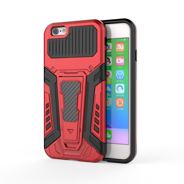 War Chariot Series Armor Todo incluido a prueba de golpes PC + TPU Funda protectora con soporte invisible