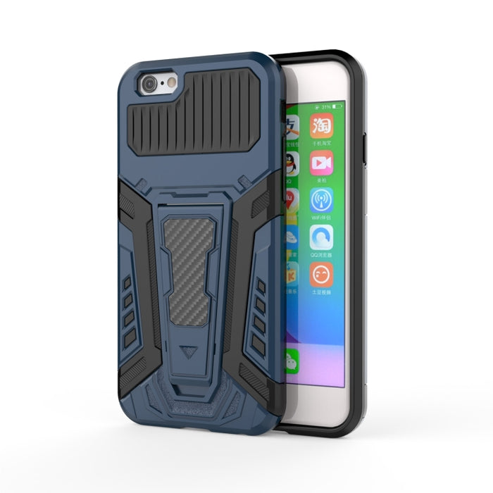 War Chariot Series Armor Todo incluido a prueba de golpes PC + TPU Funda protectora con soporte invisible