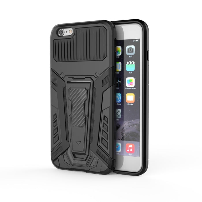 War Chariot Series Armor Todo incluido a prueba de golpes PC + TPU Funda protectora con soporte invisible