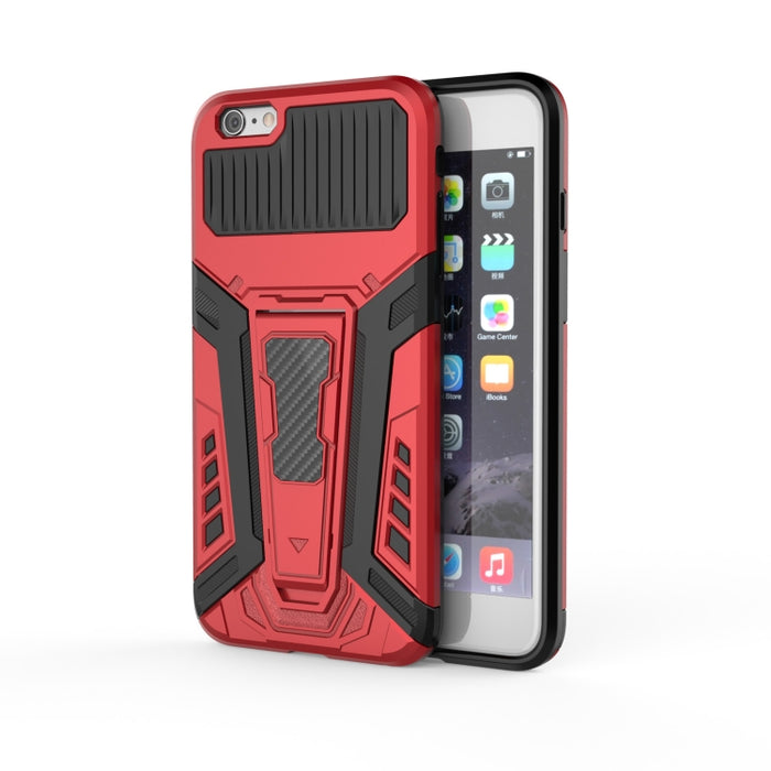 War Chariot Series Armor Todo incluido a prueba de golpes PC + TPU Funda protectora con soporte invisible