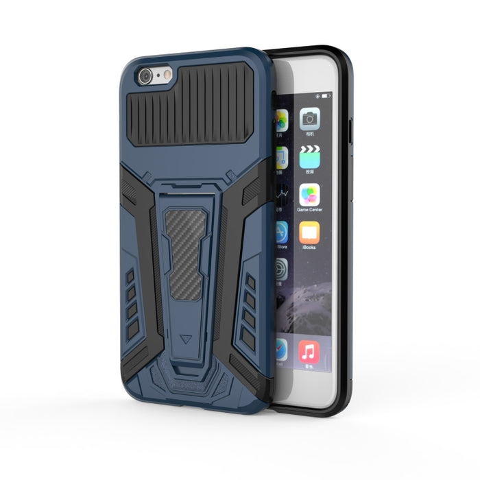 War Chariot Series Armor Todo incluido a prueba de golpes PC + TPU Funda protectora con soporte invisible