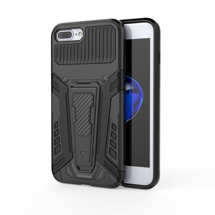 War Chariot Series Armor Todo incluido a prueba de golpes PC + TPU Funda protectora con soporte invisible