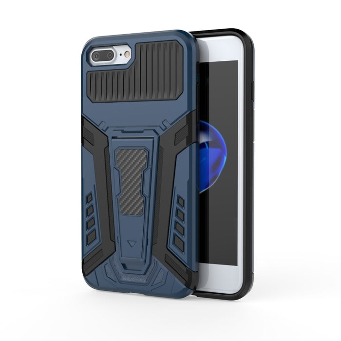 War Chariot Series Armor Todo incluido a prueba de golpes PC + TPU Funda protectora con soporte invisible