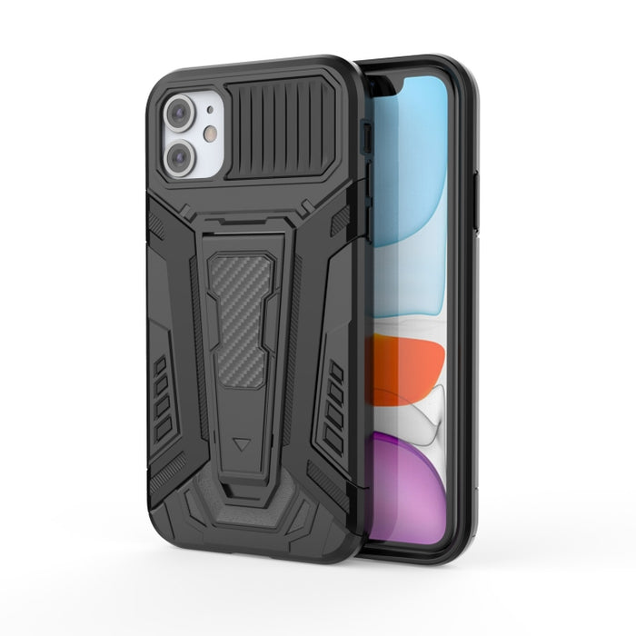 War Chariot Series Armor Todo incluido a prueba de golpes PC + TPU Funda protectora con soporte invisible