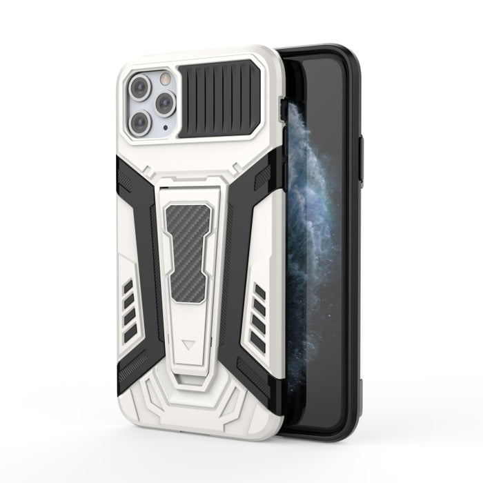 War Chariot Series Armor Todo incluido a prueba de golpes PC + TPU Funda protectora con soporte invisible