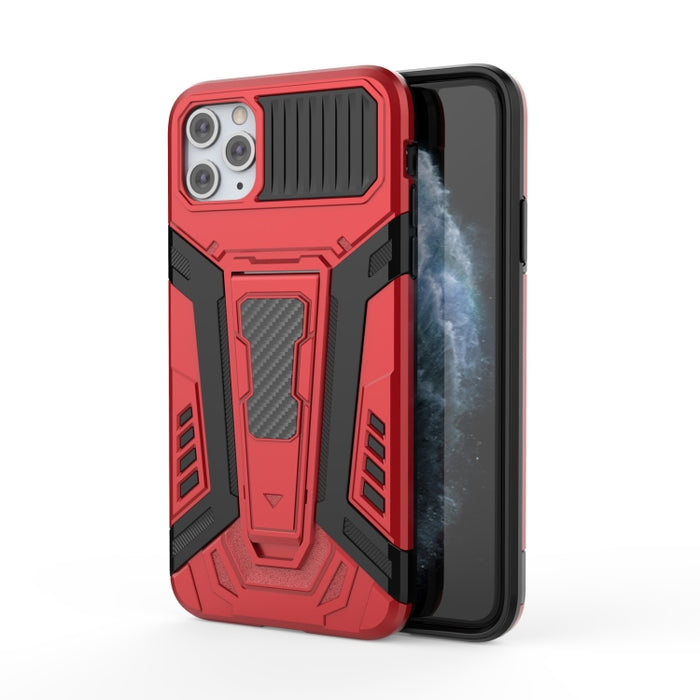 War Chariot Series Armor Todo incluido a prueba de golpes PC + TPU Funda protectora con soporte invisible