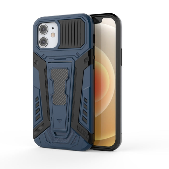 War Chariot Series Armor Todo incluido a prueba de golpes PC + TPU Funda protectora con soporte invisible