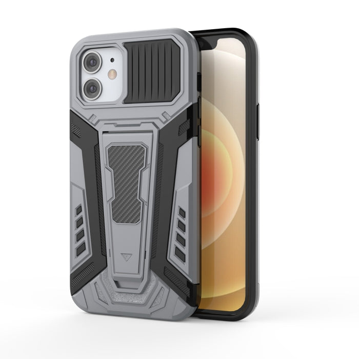 War Chariot Series Armor Todo incluido a prueba de golpes PC + TPU Funda protectora con soporte invisible